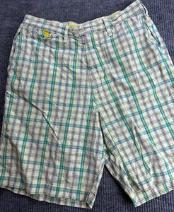 Abercrombie & Fitch Shorts Mens 32 Multicolor Plaid Pockets Vintage - Picture 1 of 4