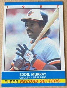 EDDIE MURRAY HOF 1987 FLEER RECORD SETTERS Karte #24 NM-MT Zustand - Bild 1 von 2