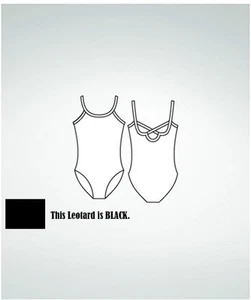 Body Wrappers BWC128 Girls 8-10 (Fits 6X-7) Black Criss Cross Camisole Leotard - Picture 1 of 2