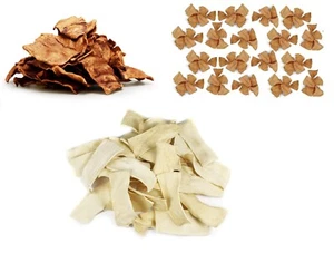 Salud dental para perros a granel cuero crudo 100 chips masticables paquetes carne pollo o natural - Imagen 1 de 28