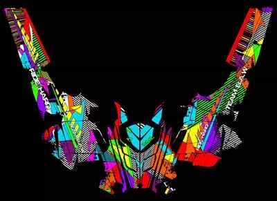 Graphic Kit Vinyl WRAP DECALS tunnel 2010+15 POLARIS RUSH PRO-RMK - Image 1 of 4