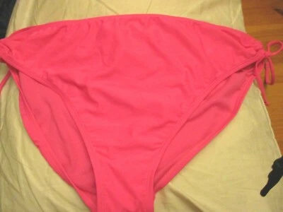 Island Soul Curves Biquíni Tankini Parte Inferior Laço Lados Elástico Rosa Quente 3X NOVO - Imagem 1 de 3