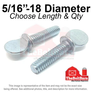 5/16"-18 Spade Type Thumb Screws With Shoulder Coarse Zinc (Pick Length & Qty) - Picture 1 of 2