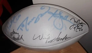 *EVENT AUTHENTIC* SIGNED FOOTBALL w/ KEN STABLER, MARTY LYONS, HORNUNG + 6 MORE - Picture 1 of 7