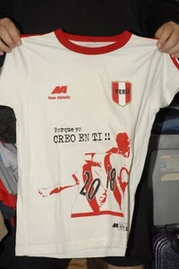 Peru National team soccer t shirt new athletic Small super clean White S America - Picture 1 of 1