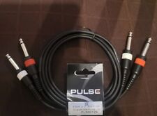 PULSE - 6.35mm (1/4") Mono Jack 2x Plug to 2x Plug Lead, 1,5m Black