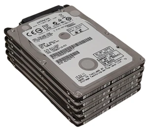 5 x Hitachi HTS543225A7A384 250GB Sata 2.5" Hard Drive 100% Health - Afbeelding 1 van 2