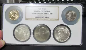 RARE Dollars Set, "100 Year Dollar Collection", 5 BU Dollar Coins, Graded by NGC - Bild 1 von 13