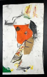 THE NEW... - Woman Figure Drawing Collage Painting Steven Tannenbaum Original - Picture 1 of 12