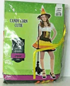 Halloween Candy Corn Cutie Costume Witch Style Junior Large - Picture 1 of 8