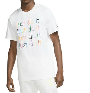 MENS NIKE SPORTSWEAR NSW JUST DO IT WHITE TSHIRT TEE SIZE UK S, M LAST FEW NEW - Picture 1 of 5