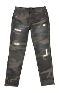Jeans donna ABS Allen Schwartz 27 mimetico invecchiato skinny blu navy elasticizzato - Foto 1 di 7