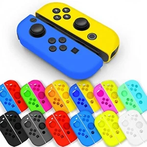 Nintendo Switch 1 Joycon Grips Silicone Protective Covers 18 Colours - Picture 1 of 6
