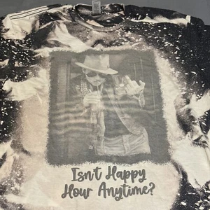 Johnny Depp “Isn’t Happy Hour Anytime?” Medium Tye Dye Design Shirt - Picture 1 of 8