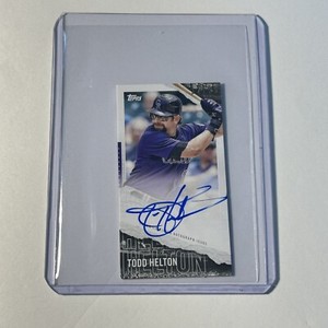 2020 Topps Rip TODD HELTON Mini Auto # /25 SSP On Card Autograph Col Rockies
