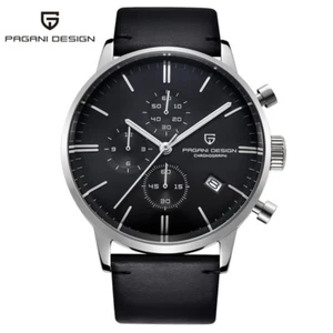 316L Stainless Steel PAGANI DESIGN Mens Quartz Date Military Wrist Watch Sports - Picture 1 of 18