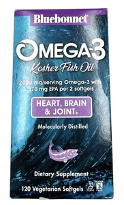 Omega-3 Kosher Fish Oil, 2,000 mg, 120 Vegetarian Softgels EXPIRED 10/23 - Picture 1 of 4