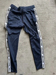 Hollister Herren Medium Navy Blau Jogger Jogginghose Taschen Kordelzug Polyester - Bild 1 von 5
