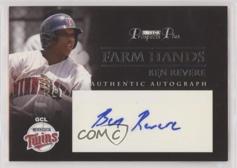 2007 TRISTAR Prospects Plus Farm Hands Authentic Auto Ben Revere #FH-BR Auto - Image 1 of 2