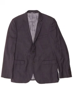 DKNY Mens Slim Fit 2 Button Blazer Jacket IT 52 XL Navy Blue Wool AX04 - Picture 1 of 3