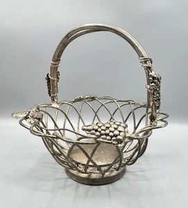 Studio Silversmiths By Godinger PLATO DE PLATA CESTA DE ALAMBRE VID MANGO OSCILANTE - Imagen 1 de 7