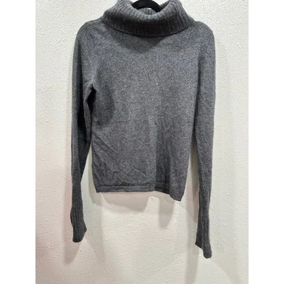 KENAR 2-Ply Cashmere Turtleneck Sweater Gray Women's Size L/G - Image 1 of 4
