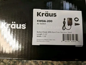 Kit de interruptor de aire para eliminación de basura KRAUS KWDA-200SFS en acero inoxidable sin manchas - Imagen 1 de 2
