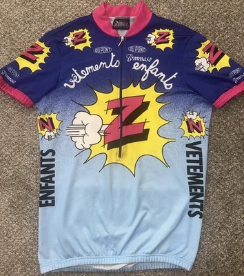 Camiseta deportiva de ciclismo vintage original Z Tommaso Vetements para niños talla 3 Foto 1 de 4