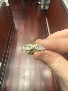 10KT GOLD DIAMOND MEN’S WEDDING BAND .36CTW GORGEOUS 💎🔥 - Picture 1 of 6