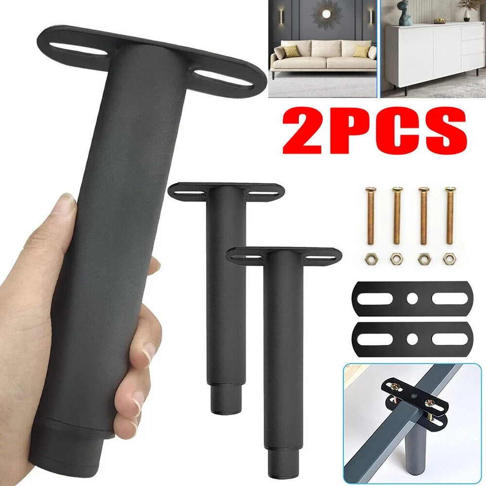 2X Patas de Cama Ajustables Retráctiles Resistente Cama Marco Central Soporte Pies Pierna Foto 1 de 4