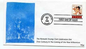 3369 Jahrgang 2000 Norwalk, (CT), Briefmarkenverein FDC - Bild 1 von 1