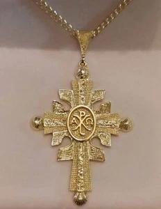ΑΡΧΩ ARXO kleines vergoldetes Brustkreuz christlich-orthodoxer Priester Bischof Neu! - Bild 1 von 3
