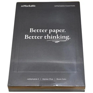 reMarkable 2 with Marker Plus, Black Leather Book Case | Bundle | 10.3" 8GB RAM - Picture 1 of 2