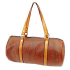 Etro Handbag Paisley Brown Beige Woman unisex Authentic Used T2646