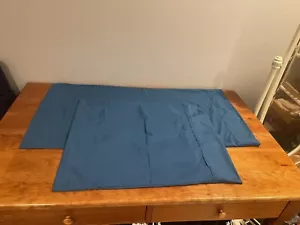 Two beautiful aqua turquoise pillowcases, 1 King size, & 1 small size, excellent - Picture 1 of 19
