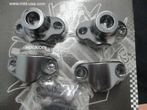 1 1/4 inch handlebar low rise risers harley softail dyna touring fatboy FXR FXST - Picture 1 of 2