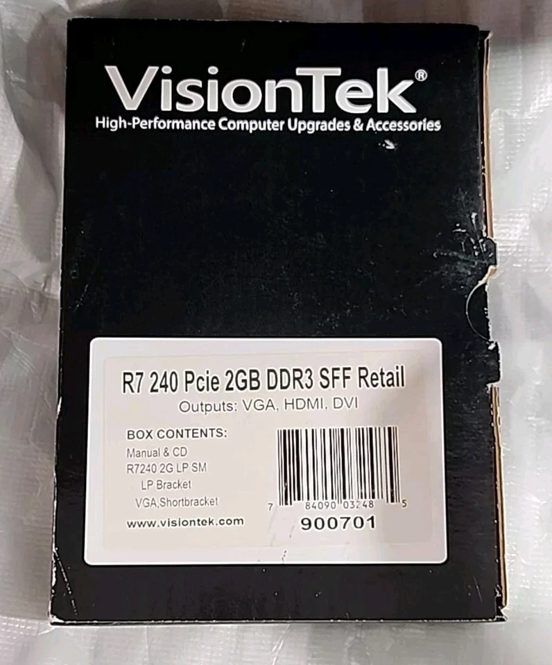 VisionTek 900701 AMD Radeon R7 240 PCIe 2GB DDR3 Graphics Video Card 1.6GHz - Image 1 of 4