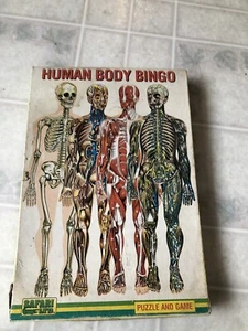 Vintage Human Body Bingo Puzzle , Anatomy Biology Life Science Safari LTD - Picture 1 of 5