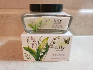 Crabtree & Evelyn Lily Body Cream 7 oz Glass Jar New in Box - Picture 1 of 4