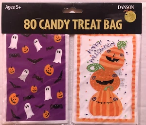 Vintage Danson Halloween Trick Or Treat Plastic Candy Bags 80 Bags Per Pack - Picture 1 of 2