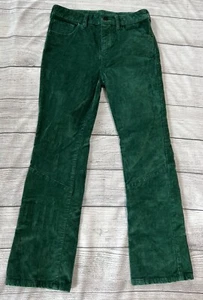 Free People Damenhose grün Velours Samt gerade Größe 26 - Bild 1 von 10