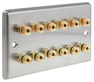 Placa frontal de pared de audio AV de altavoz 6.0 - acero inoxidable elevado - SIN SOLDADURA - Imagen 1 de 4