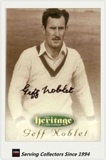 1996 Futera Cricket Heritage Collection Signature Card NO7 Geff Noblet