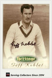 1996 Futera Cricket Heritage Collection Signature Card NO7 Geff Noblet