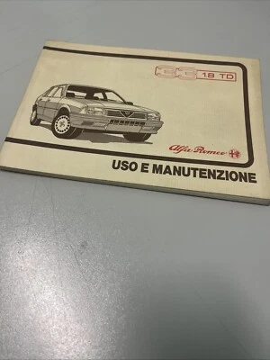 Libretto Uso e Manutenzione Alfa 33 1.8 TD - Immagine 1 di 4