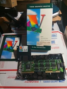 VINTAGE VL-BUS ACCELERATOR VL-46 VIDEO GRAPHICS ADAPTER W/DRIVER AND MANUAL - Picture 1 of 14