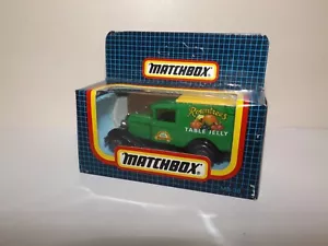 MATCHBOX S/F NO.38-E MODEL A FORD VAN GREEN 'ROWNTREES TABLE JELLY' MIB - Picture 1 of 3