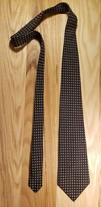 Polo Ralph Lauren tie, black with geometric dots, classic preppy look - Picture 1 of 7