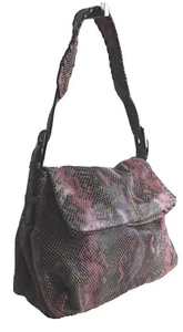 Aimee Kestenberg - Vertigo Vintage Leather Sunset Snakeskin Shoulder Bag - Picture 1 of 6