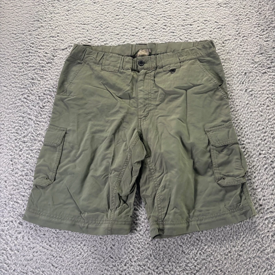 Boy Scouts Of America Shorts Mens Small Green Supplex Nylon Cargo 10 Inch Inseam - Image 1 of 4